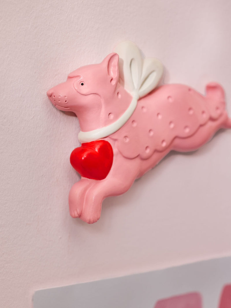 Cath Kidston pink dogs wall plaques set of 3 (British brand)