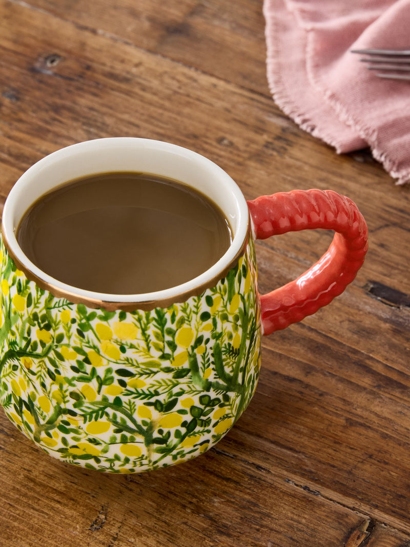 Lucy Tiffney yellow lemons mug 9cm (British brand)