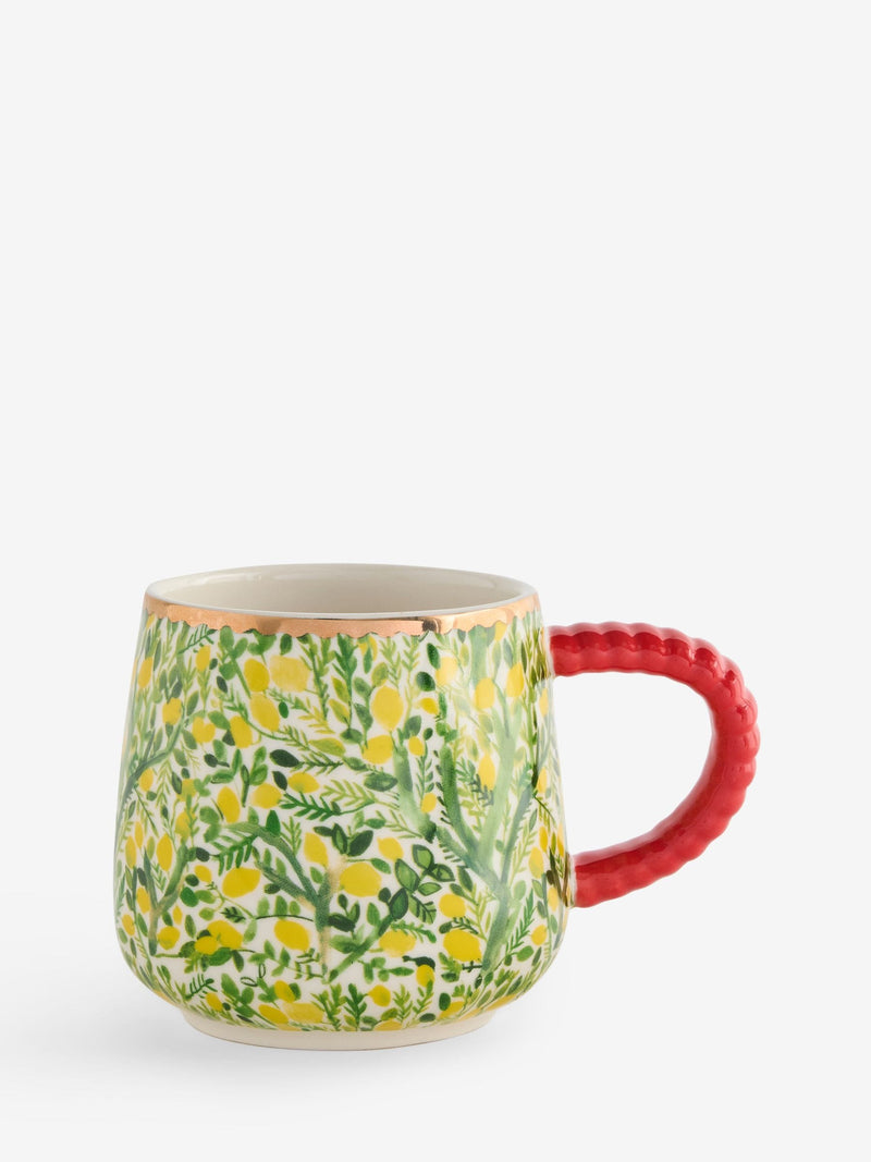 Lucy Tiffney yellow lemons mug 9cm (British brand)