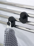 Set of 2 black magnetic hooks for radiators - British product