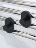 Set of 2 black magnetic hooks for radiators - British product