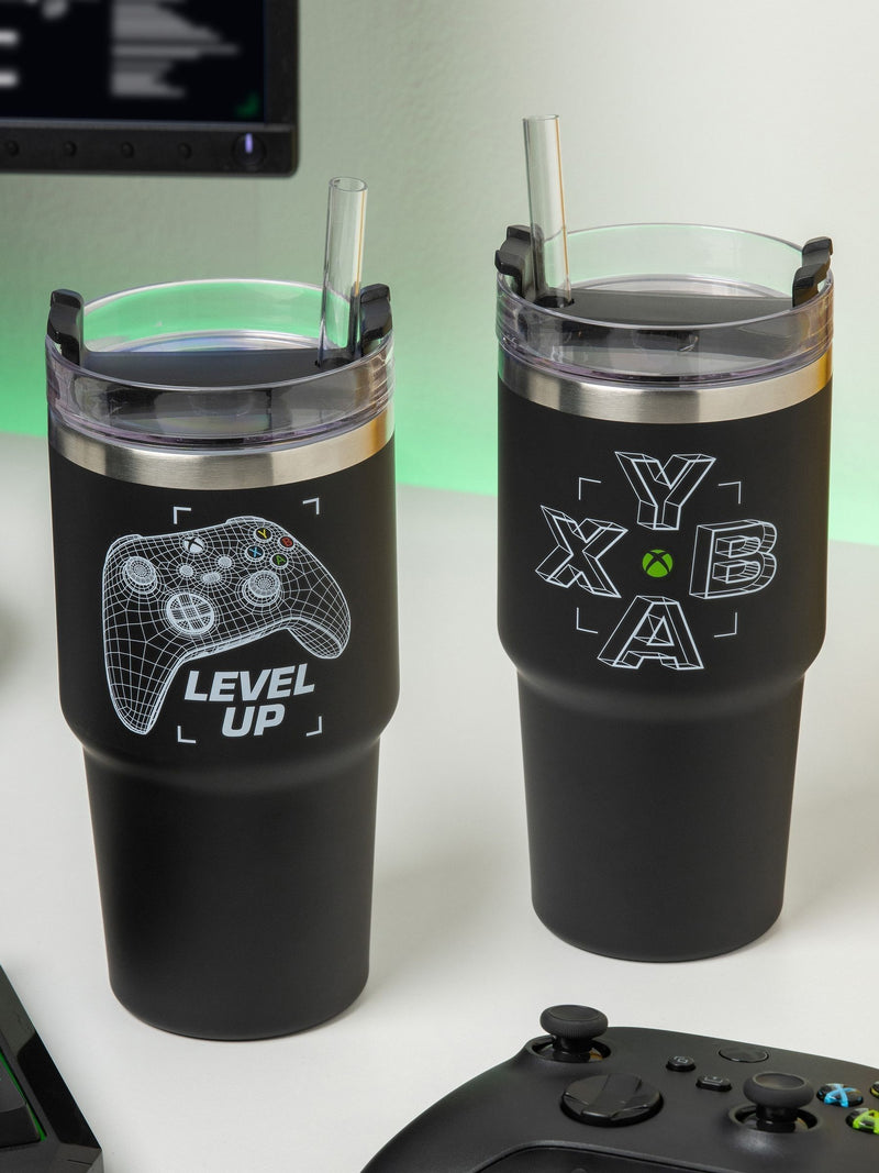 Xbox double walled gamer cup 600ml with straw - British product