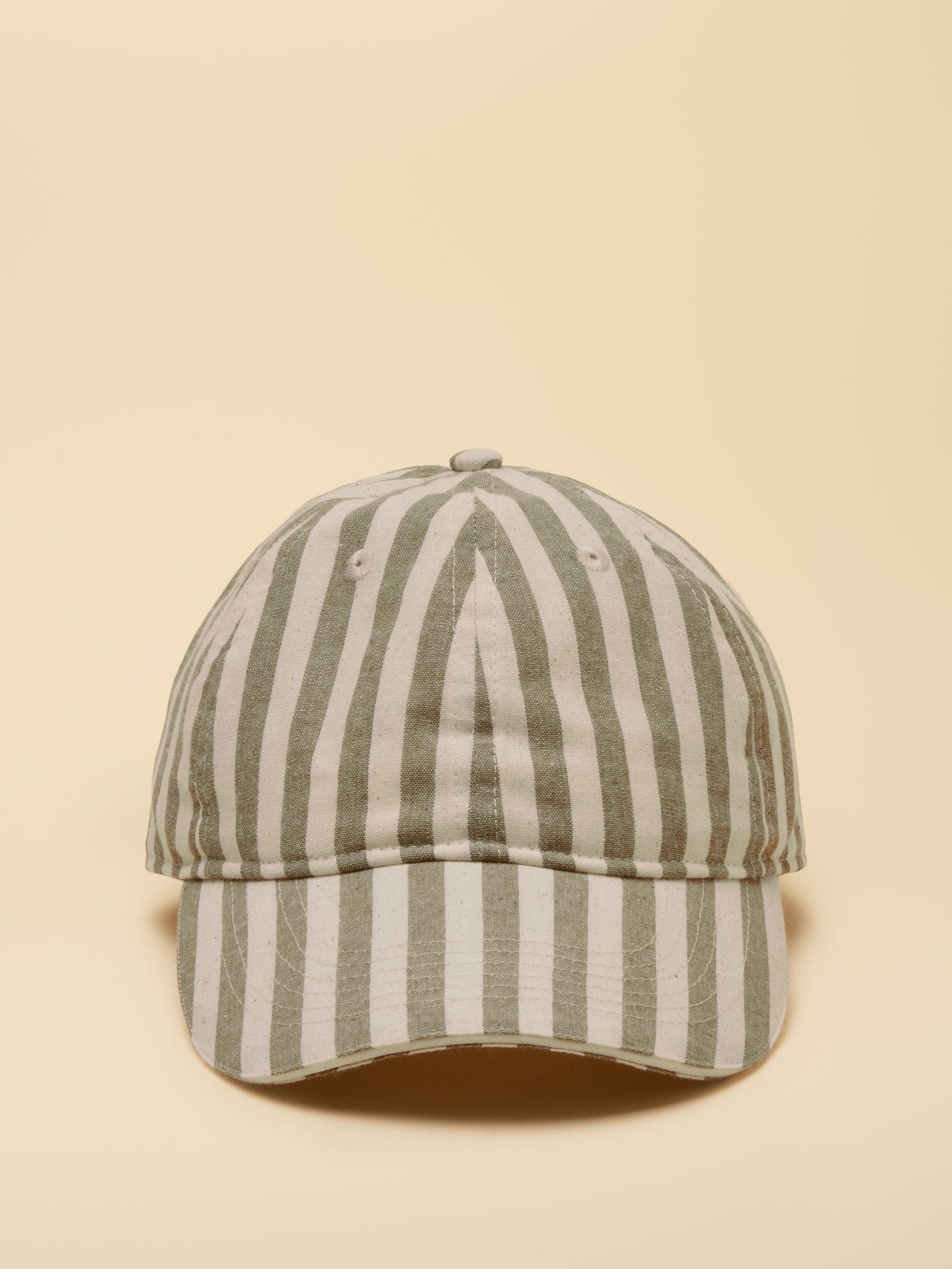 Joules Daley striped green ecru baseball cap, British product