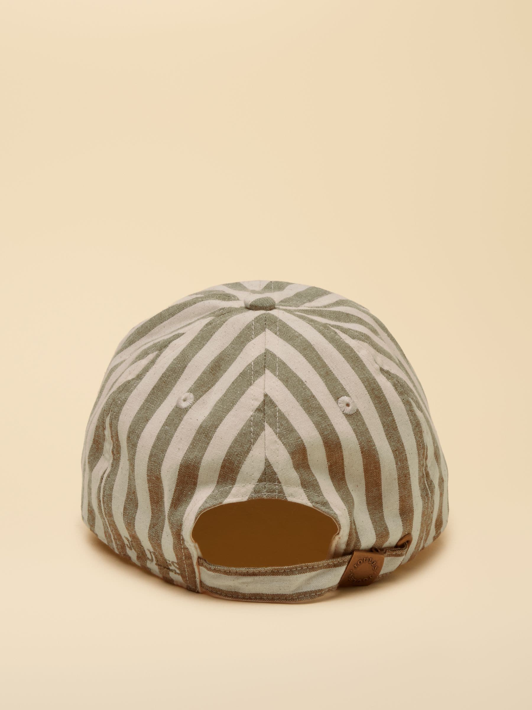 Joules Daley striped green ecru baseball cap, British product