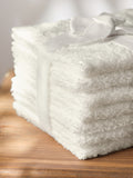 Egyptian cotton face cloths white set of 7 - British product