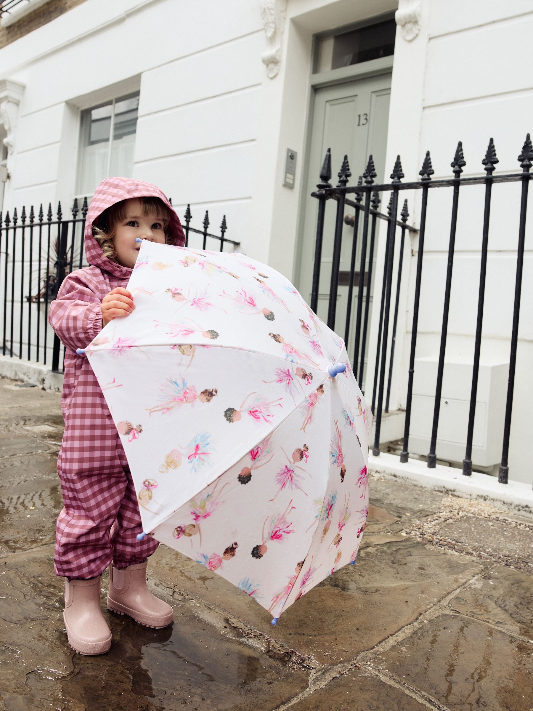 Fairy kids umbrella rainbow print 59cm, imported from the UK