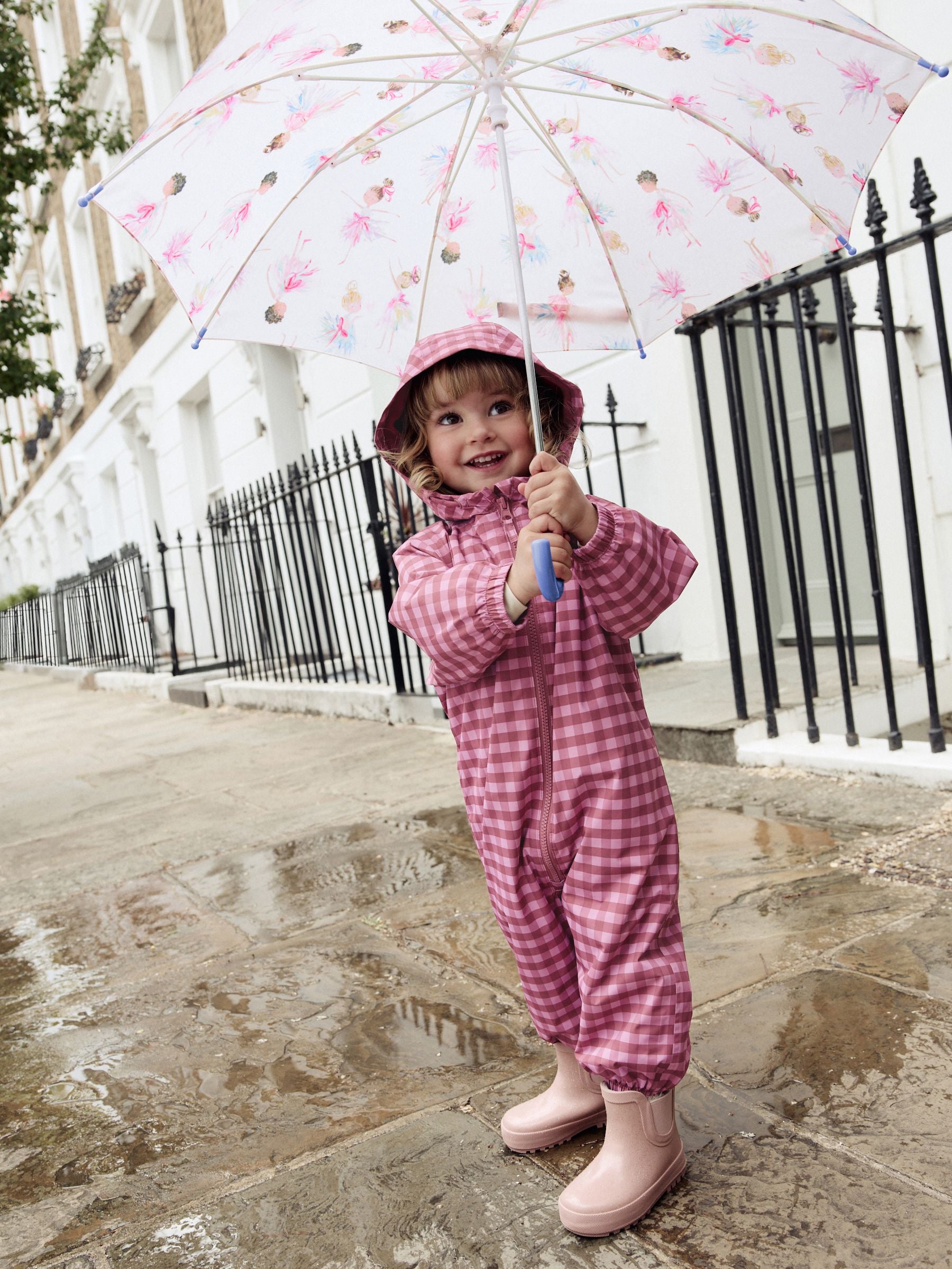 Fairy kids umbrella rainbow print 59cm, imported from the UK