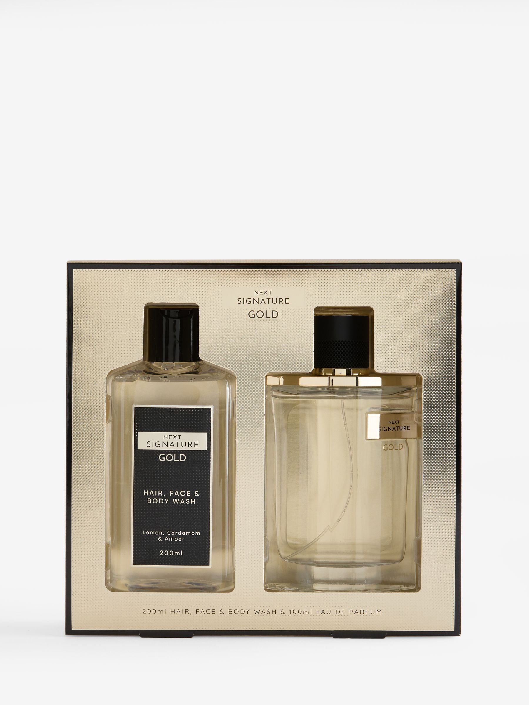 Signature Gold Eau de Parfum and shower gel set (British brand)