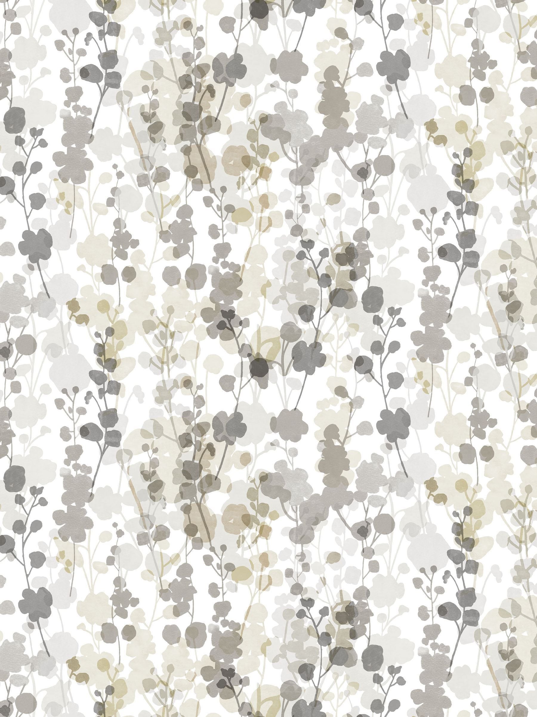 Ohpopsi Neutral Grey Blossom wallpaper 10m, imported from the UK