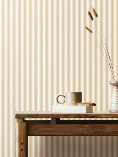 Next Hoopla Walls Oat Tiny Stripe Wallpaper 10M- Buy online at McGrocer