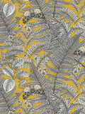 Hoopla Walls Mustard Wild Ferns wallpaper 10m - British product