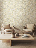 Hoopla Walls Fossil Grey Seaweed Garden 10M Wallpaper