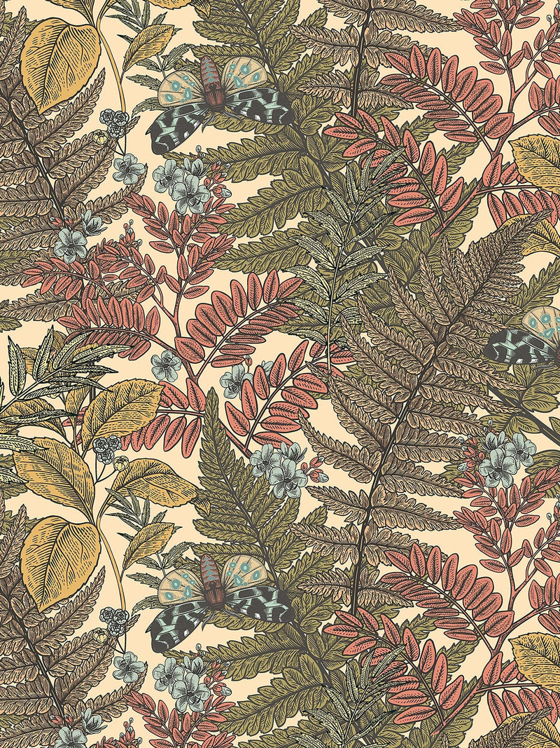 Hoopla Walls Warm Spice Wild Ferns wallpaper 10M - British product