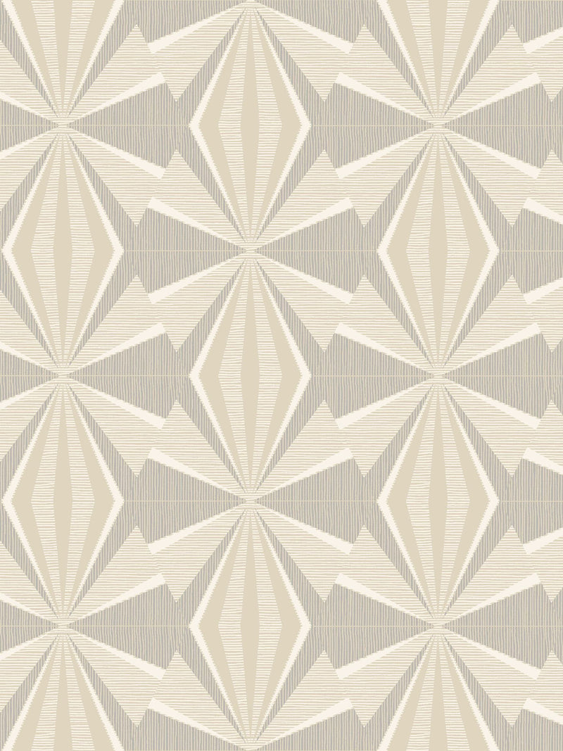 Hoopla Walls wallpaper warm grey sunray diamond 10m (British brand)