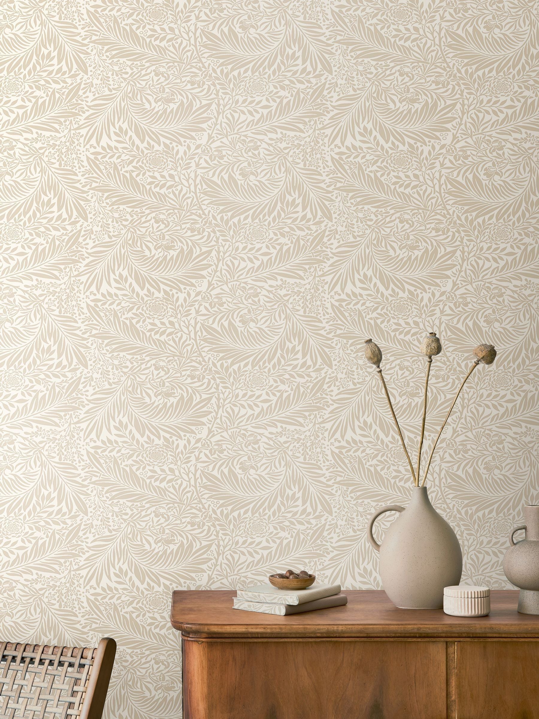 Hoopla Walls Natural Leaf Vine wallpaper 10m x 50cm, imported from the UK