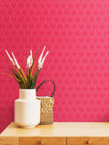 Hoopla Walls Bright Pink Retro Arch wallpaper 10m, imported from the UK