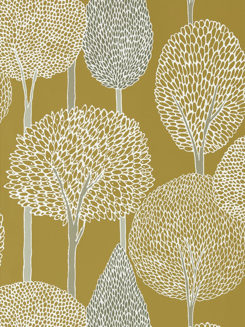 Harlequin Ochre/Taupe Silhouette Idyllic wallpaper roll, imported from the UK