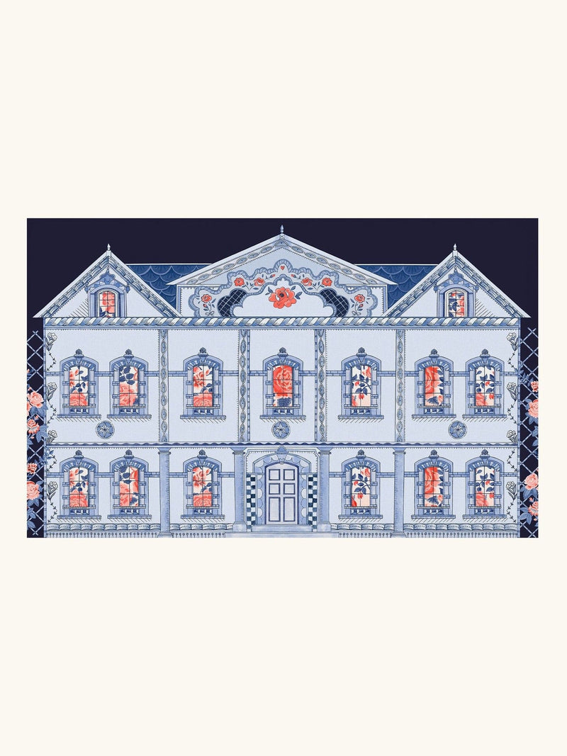 Cath Kidston Navy Doll House mural 4m x 2.5m, UK version