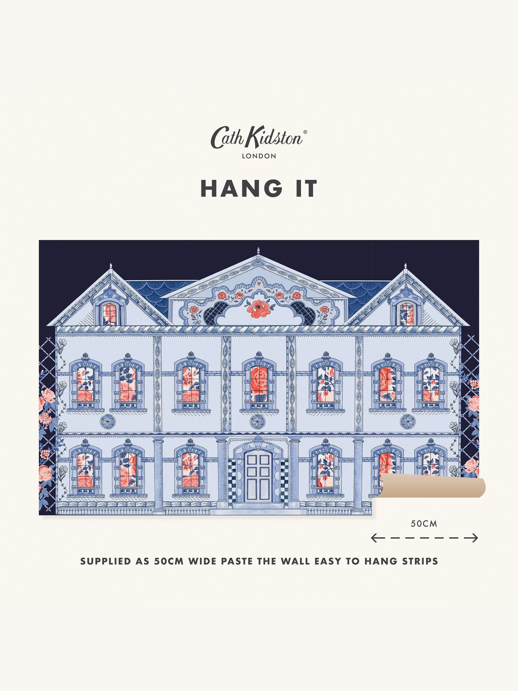 Cath Kidston Navy Doll House mural 4m x 2.5m, UK version
