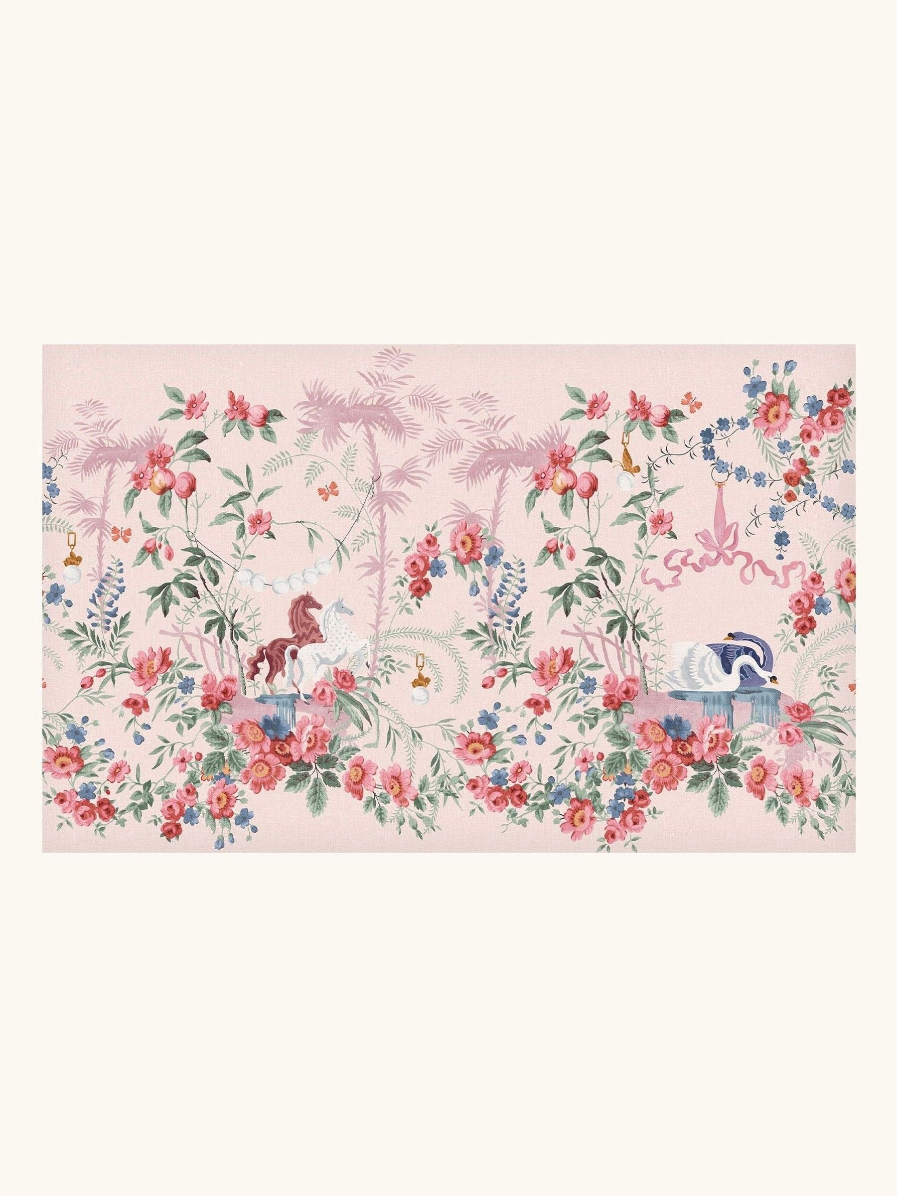 Cath Kidston Pink Colourful Life wallpaper mural 4x2.5m, UK version