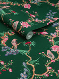 Cath Kidston Navy Birds & Berries Wallpaper 10m