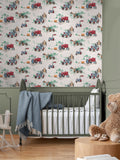 Cath Kidston Multi Tractor wallpaper 10m roll - British product