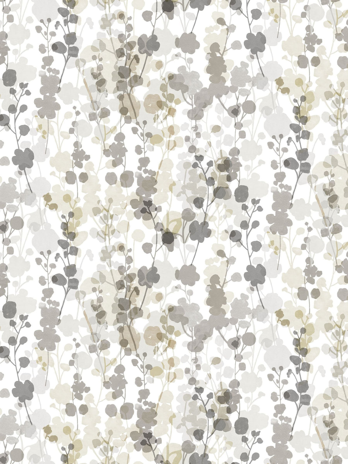 Ohpopsi neutral grey blossom A4 sample wallpaper (British brand)