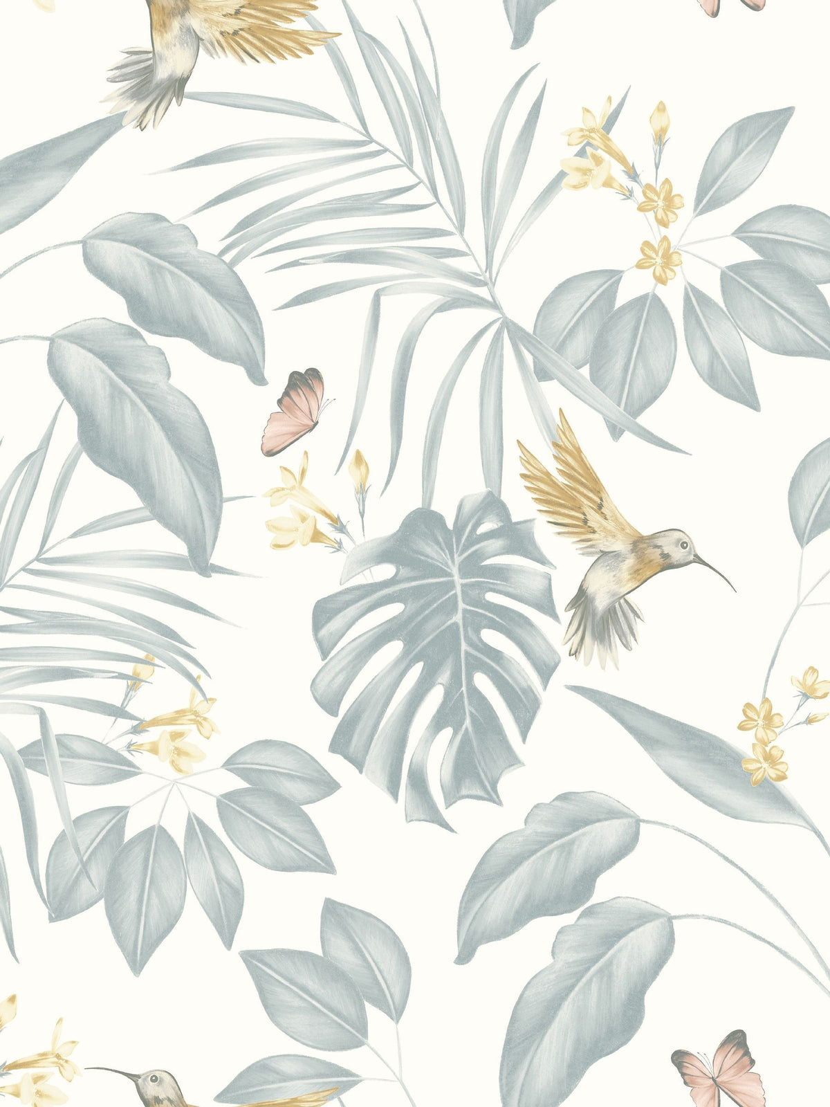 Ohpopsi Wedgewood Hummingbird wallpaper sample A4 (British brand)