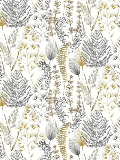 Next Ohpopsi Grey Mustard Summer Fern A4 Sample Wallpaper- Buy online at McGrocer