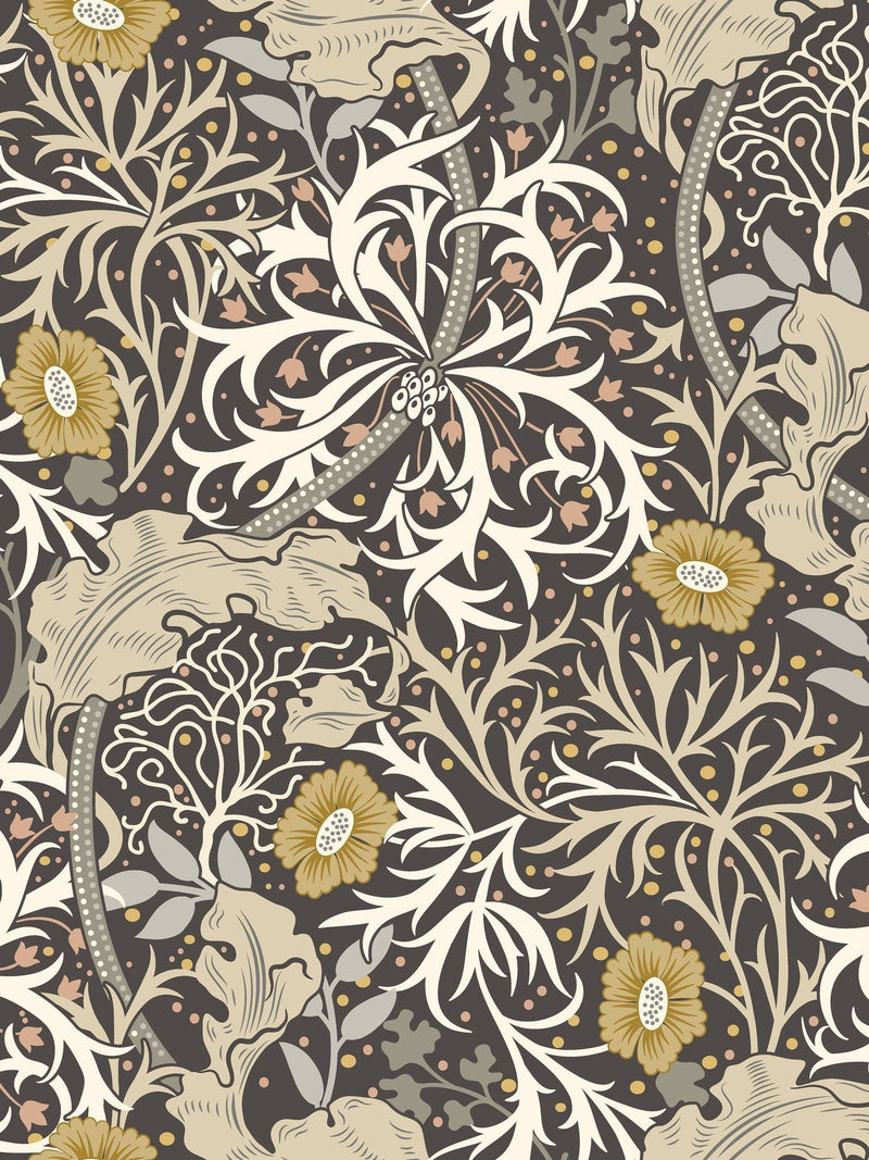 Hoopla Soft Blue Seaweed Garden A4 Wallpaper Sample