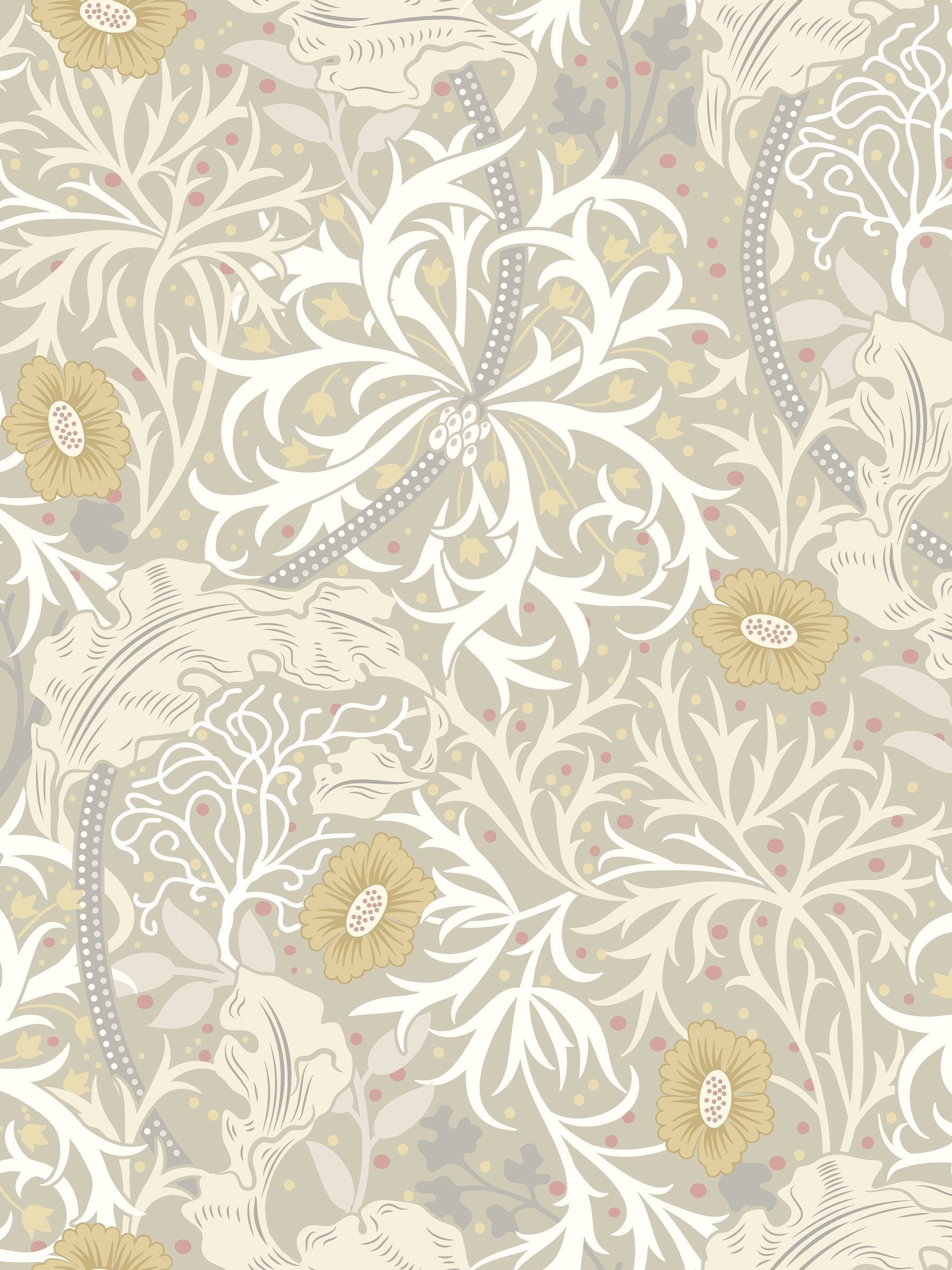 Hoopla Soft Blue Seaweed Garden A4 Wallpaper Sample