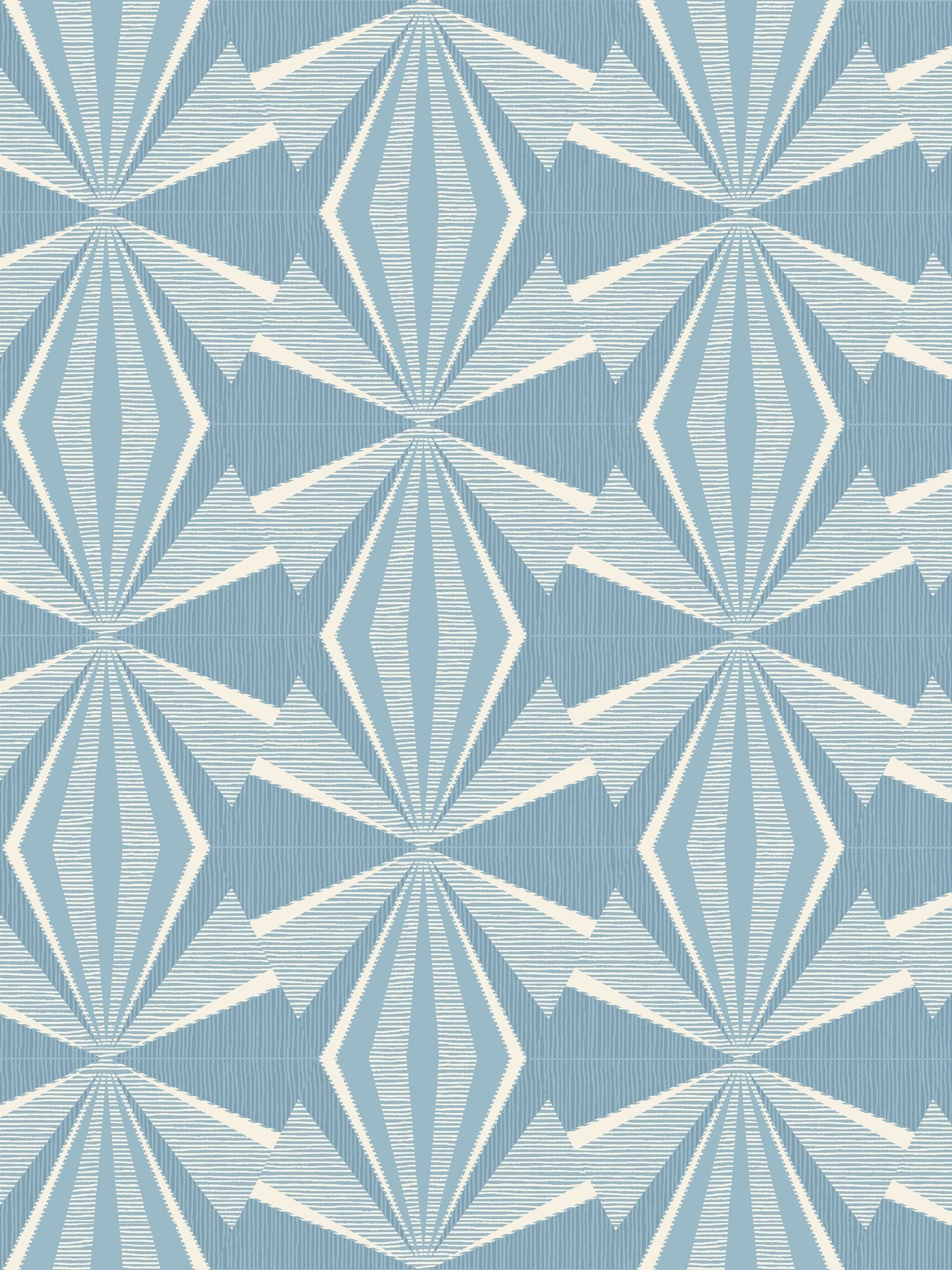 Hoopla Walls Blue Sunray Diamond A4 wallpaper sample - British product