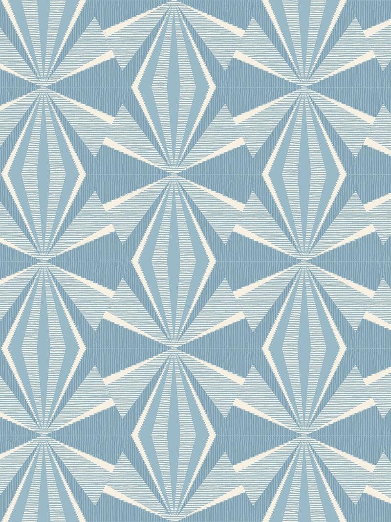 Hoopla Walls Blue Sunray Diamond A4 wallpaper sample - British product