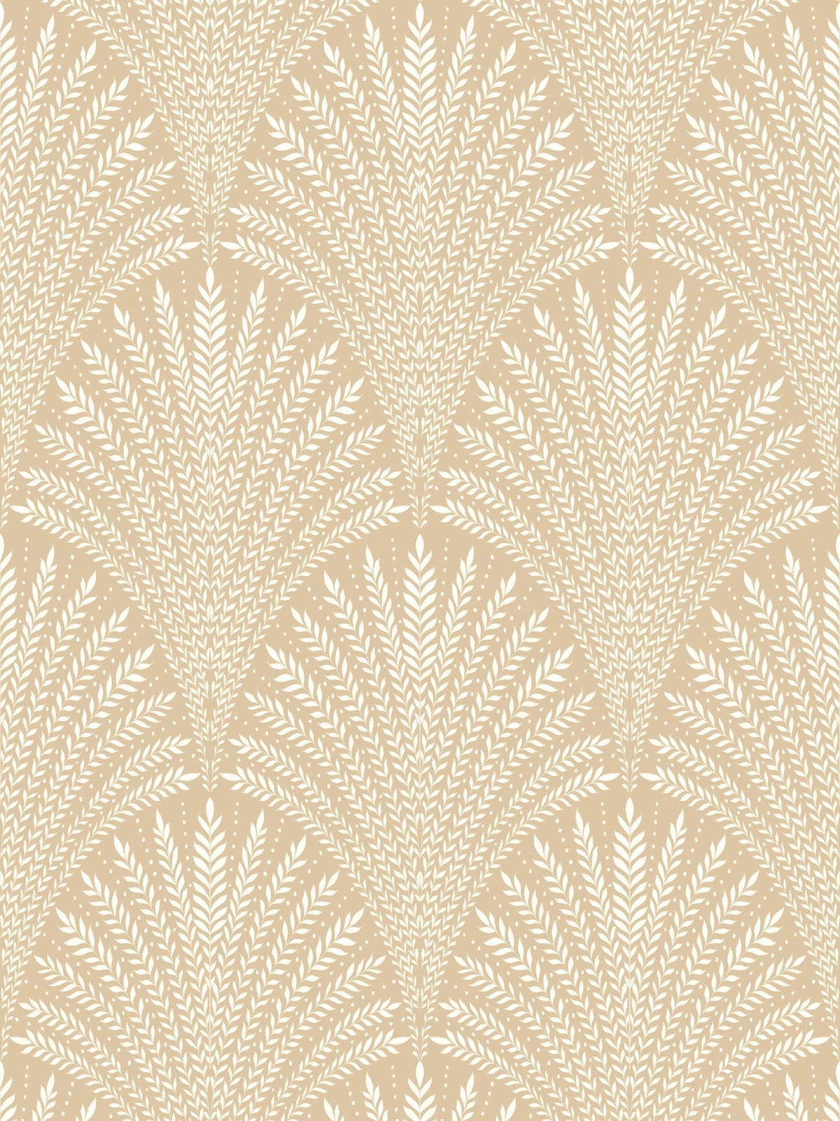 Hoopla Walls Chalk Leaf Fan wallpaper sample A4 (British brand)