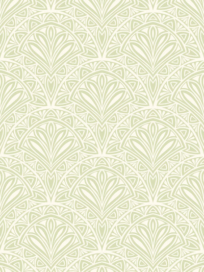 Next Hoopla Walls Green Ditsy Deco Fan Wallpaper Sample- Buy online at McGrocer