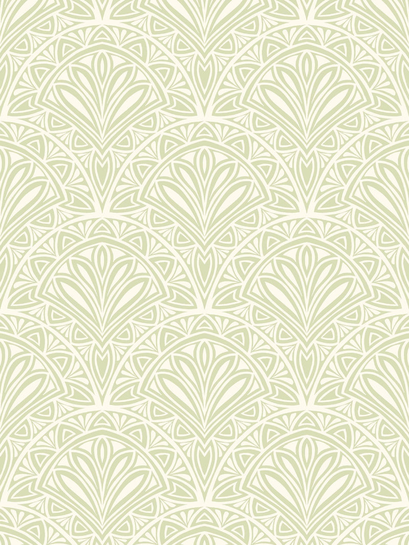 Hoopla Walls Green Ditsy Deco Fan wallpaper sample A4 - British product