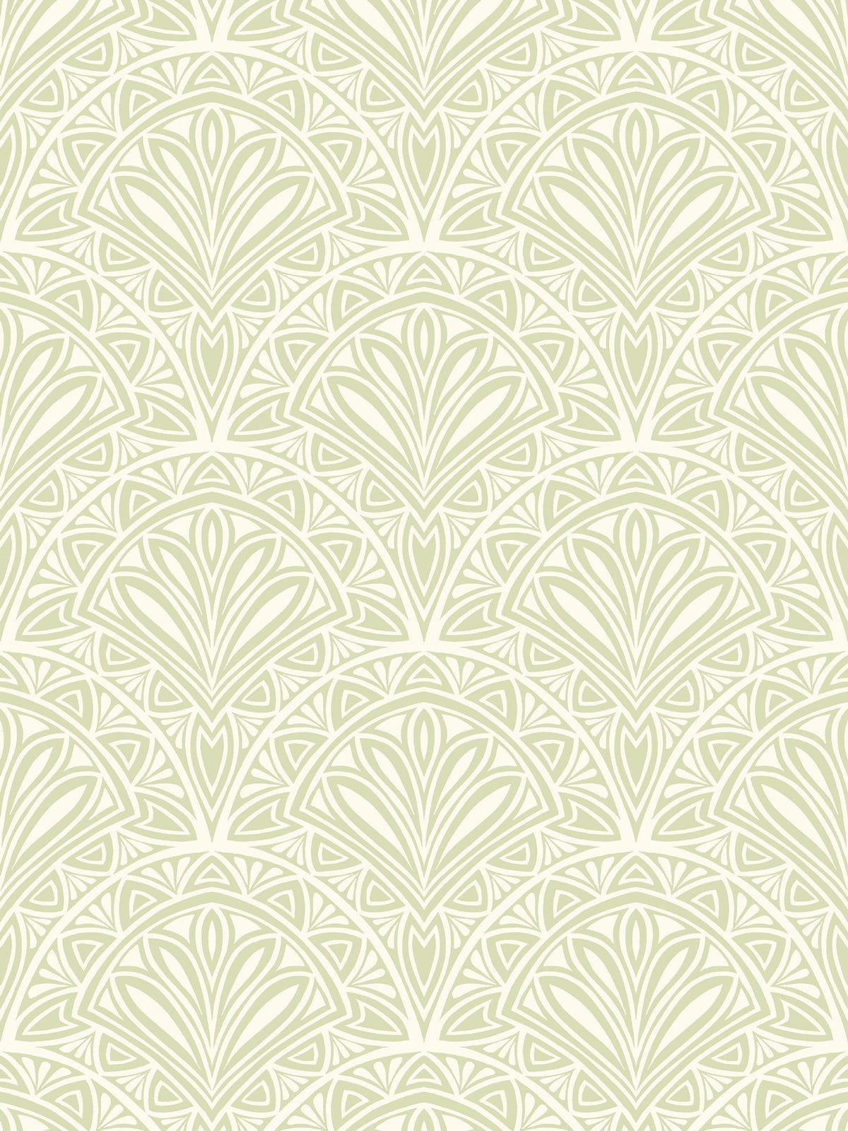 Hoopla Walls Green Ditsy Deco Fan wallpaper sample A4 - British product
