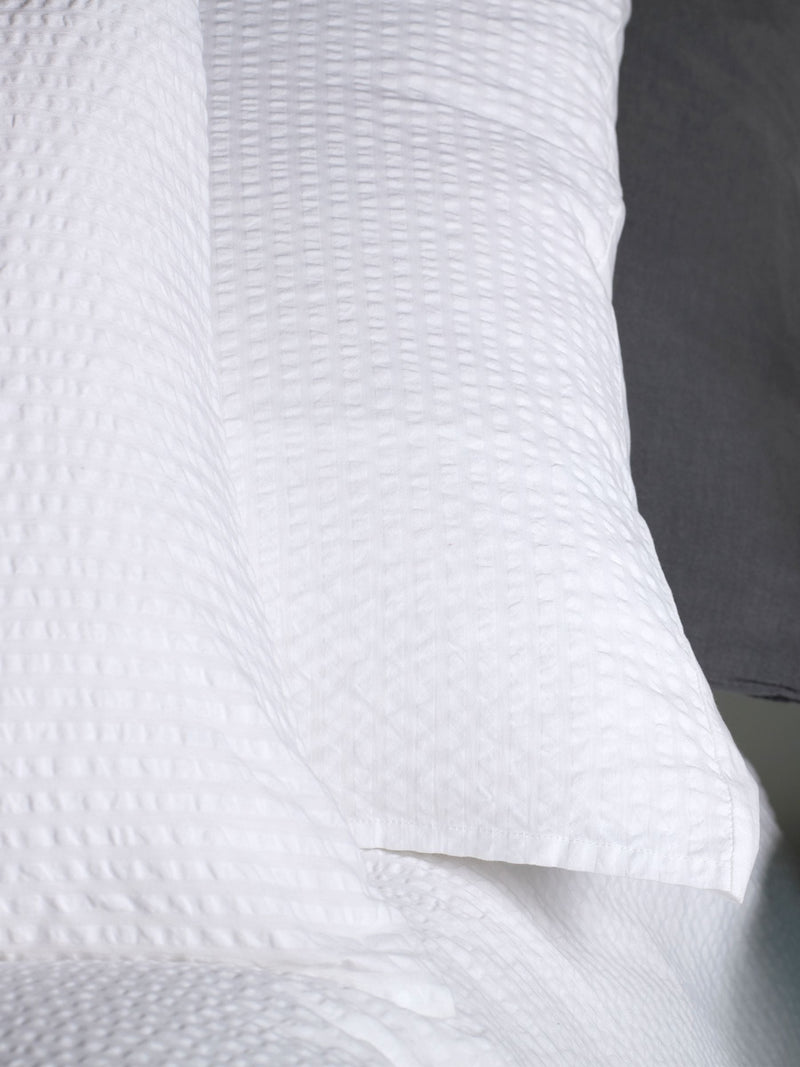 Secret Linen Store white seersucker cotton pillowcase, UK version