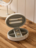 Hamish the Highland Cow travel jewellery box with compartments - British product