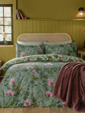 Green Mystic Berry reversible duvet cover and pillowcase set - British product