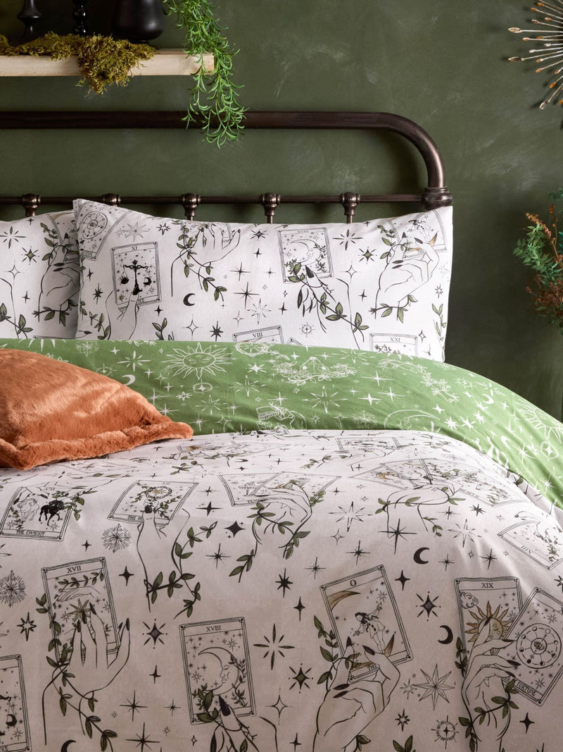 Furn Green Celestial Stories reversible duvet cover set - British product