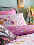 Furn Pink Enchanted reversible duvet cover and pillowcase set - British product