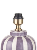 Pacific Lifestyle lilac Priscilla striped ceramic table lamp (British brand)