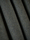 Green herringbone pencil pleat curtains with blackout thermal lining (British brand)