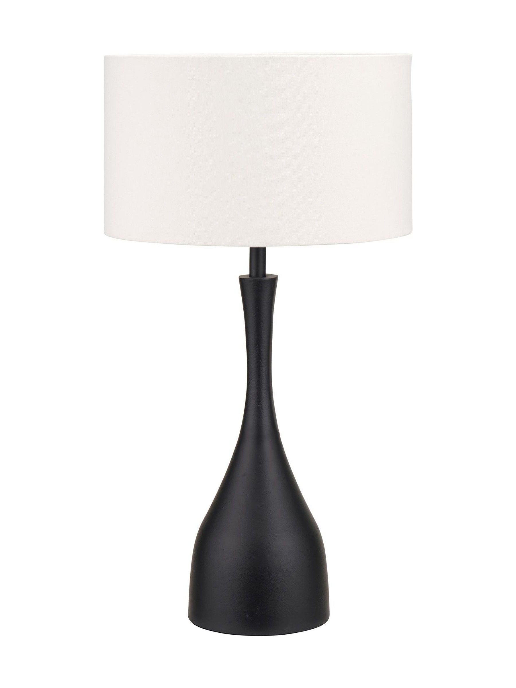 Pacific Lifestyle Llora curved table lamp with white shade, UK version