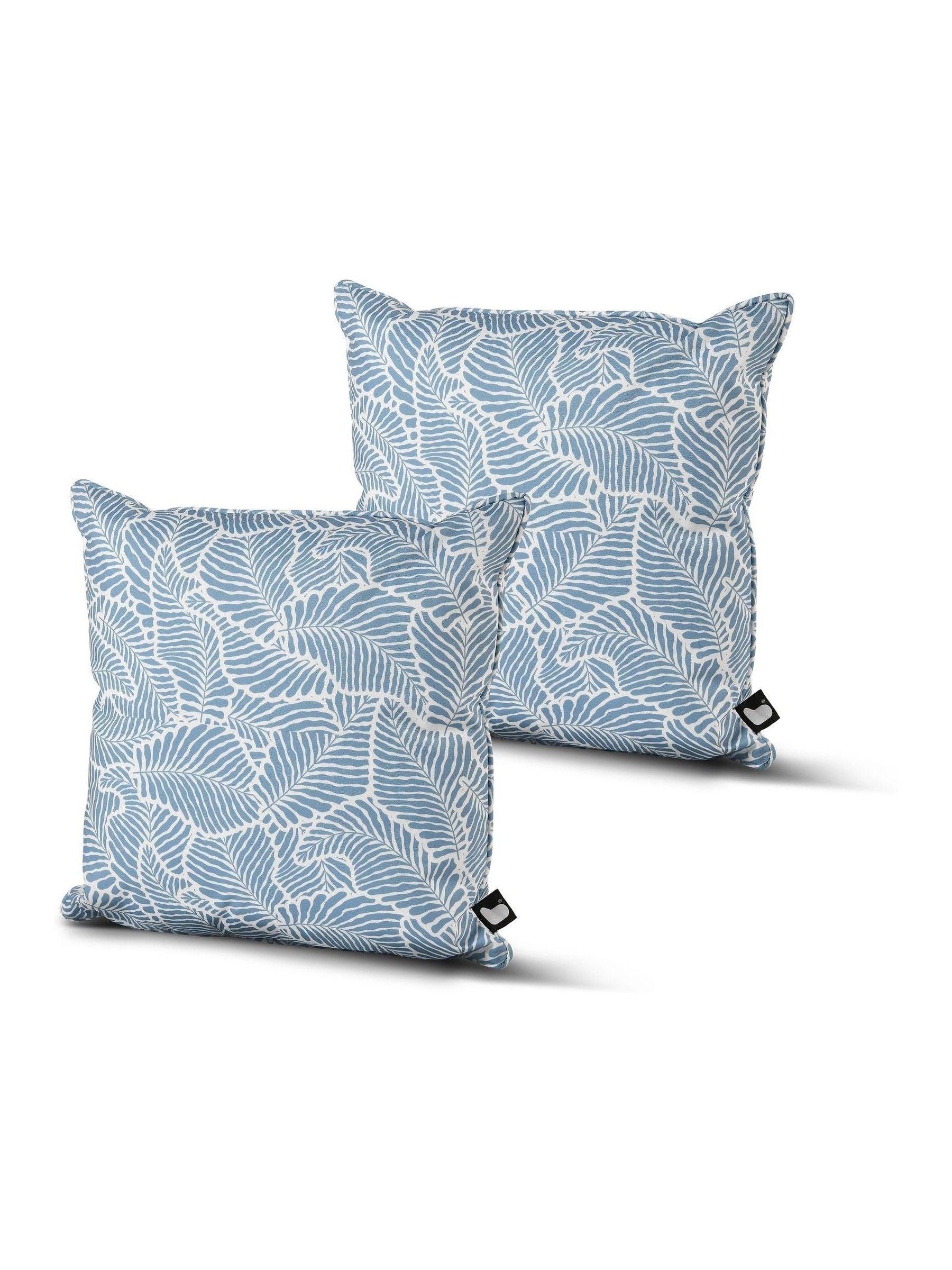 BCushions outdoor cushions 2-pack blue leaf design 43x43cm (British brand)