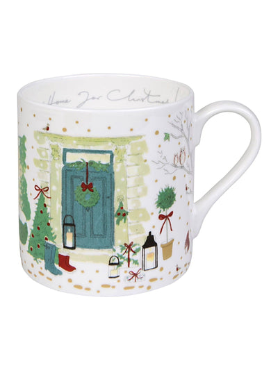 Next Sophie Allport White Holly & Berry Home for Christmas Mug- Buy online at McGrocer