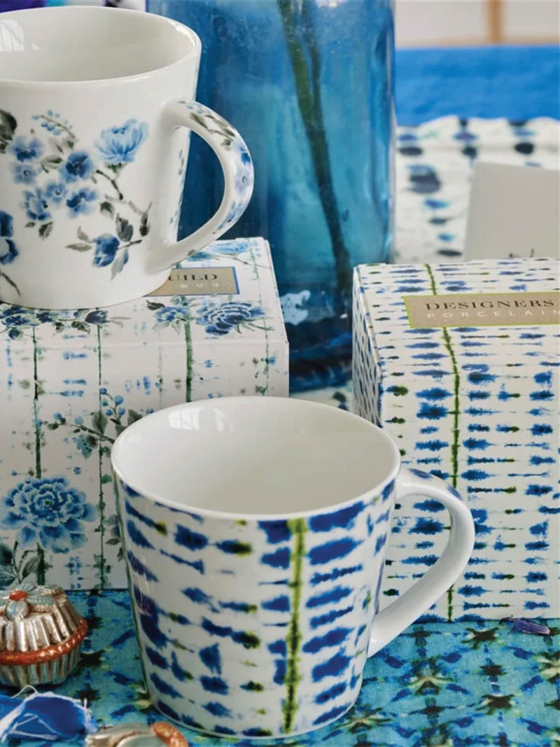 Designers Guild indigo Suzuri mug set of 4 porcelain (British brand)