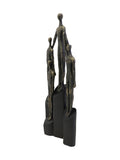 Libra Interiors bronze abstract family sculpture on hearts plinth 41.5cm, UK version