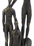 Libra Interiors bronze abstract family sculpture on hearts plinth 41.5cm, UK version